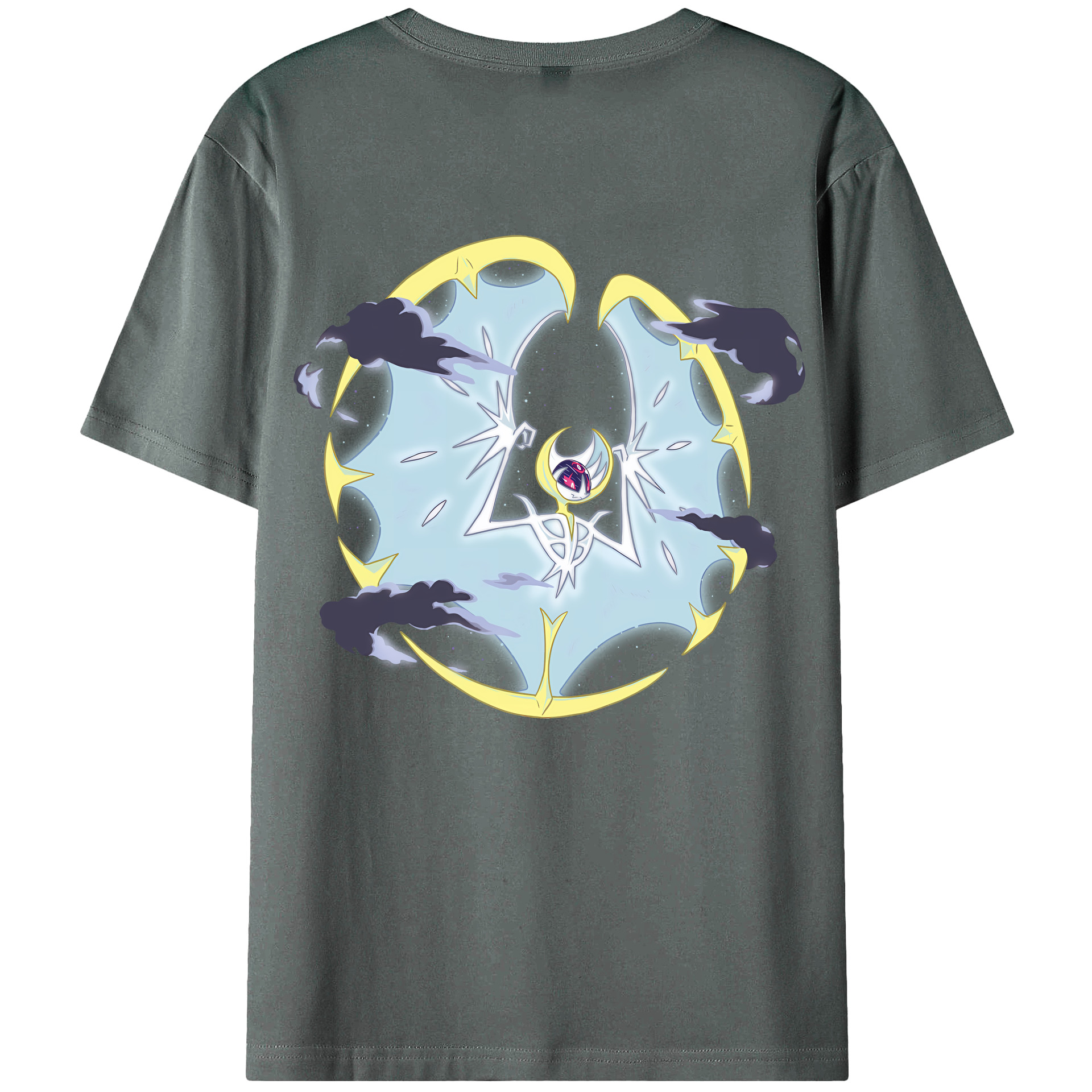 （画像用） ポケットモンスター Pokémon 綿100％ メンズ半袖Tシャツ（バックプリント） 通気性